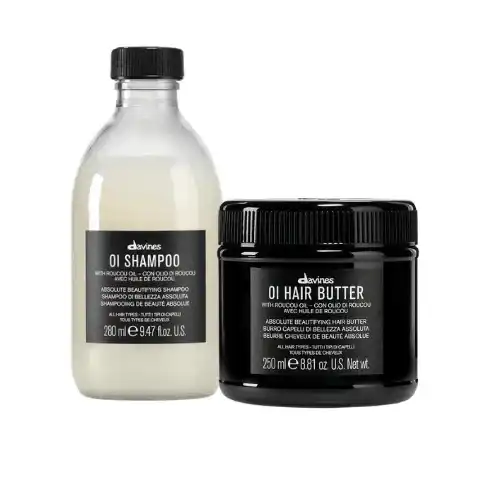 Davines OI Kit: Shampoo e Hair Butter - Nutrimento Intenso e Lucentezza per Tutti i Tipi di Capelli