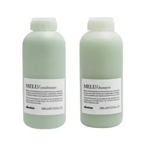 Davines Set Melu Shampoo e Balsamo 1000ml - Kit Anti-rottura per Capelli Lunghi
