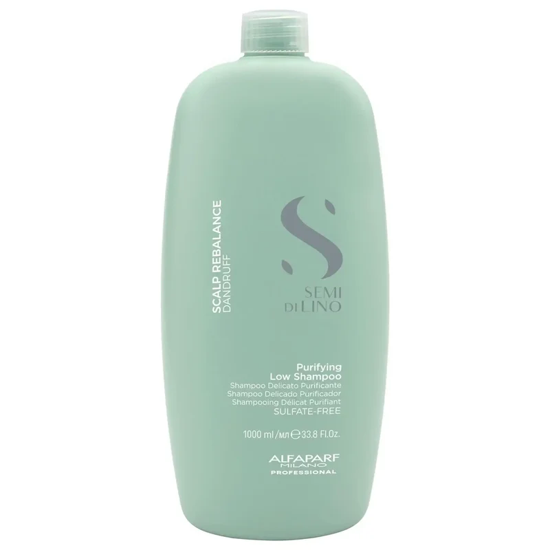 Alfaparf Semi Di Lino Scalp Rebalance Purifying Low Shampoo 1000ml - Anti-Forfora per Forfora Secca o Grassa