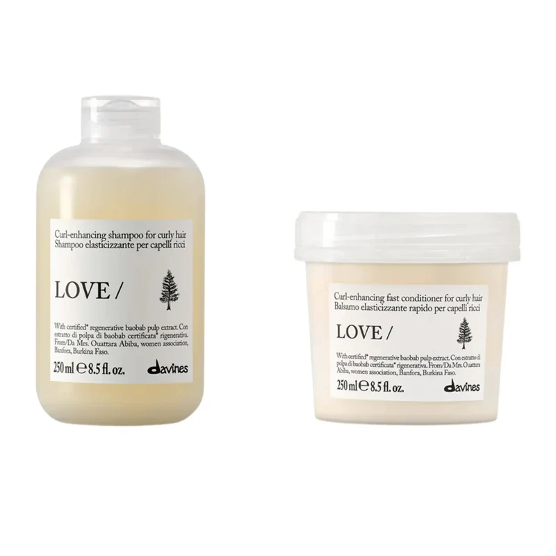 Davines Love Curl Kit Shampoo e Balsamo 250ml per Capelli Ricci o Mossi