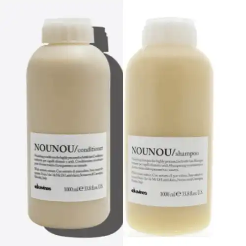 Davines Nounou Set Shampoo e Balsamo 1000ml per Capelli Danneggiati dal Colore