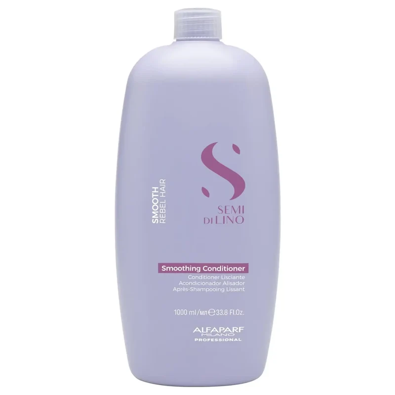 Alfaparf Semi di Lino Smoothing Conditioner 1000ml - Balsamo Lisciante per Capelli Crespi