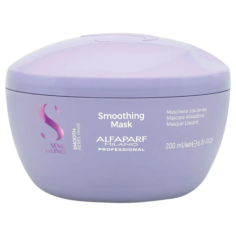 Alfaparf Semi di Lino Smoothing Mask 200ml - Maschera Lisciante per Capelli Crespi