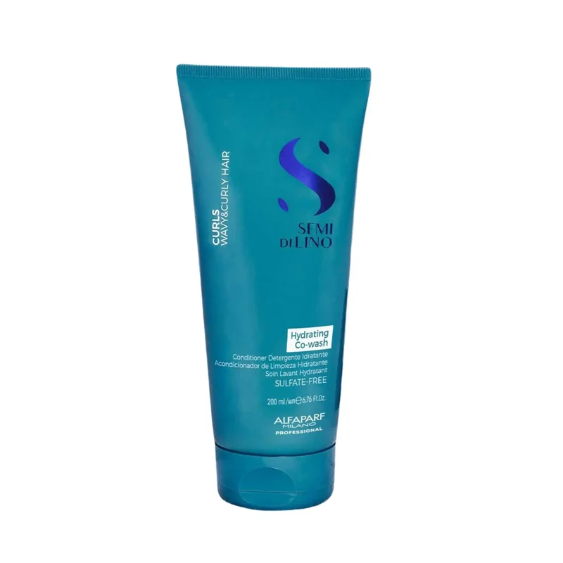 Alfaparf Semi di Lino Hydrating Co-Wash 200ml - Crema Lavante Idratante per Capelli Ricci e Mossi