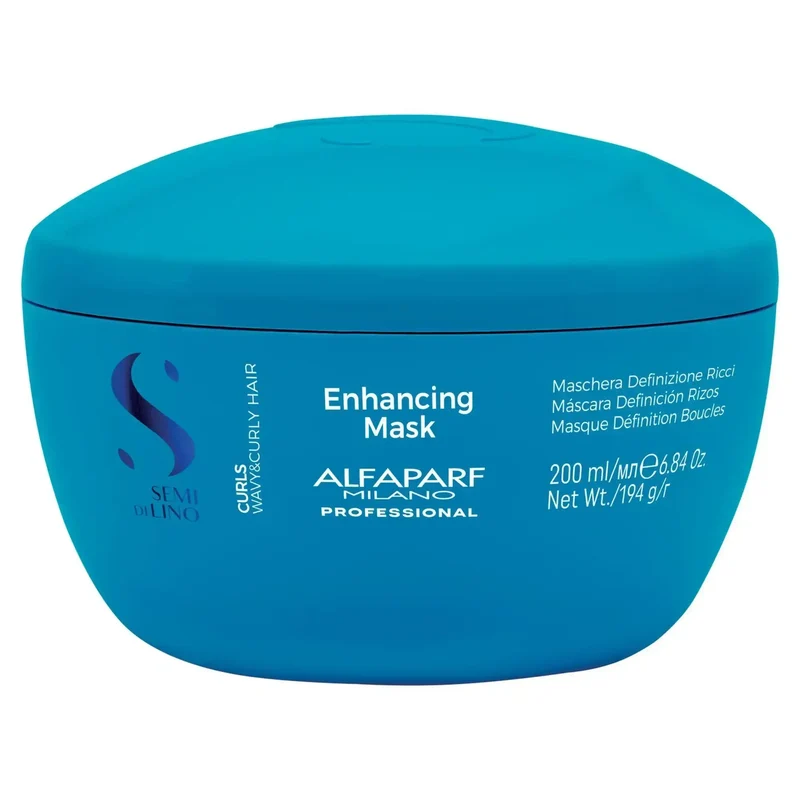 Alfaparf Semi di Lino Curl Enhancing Mask 200ml - Maschera Intensiva per Capelli Ricci e Mossi