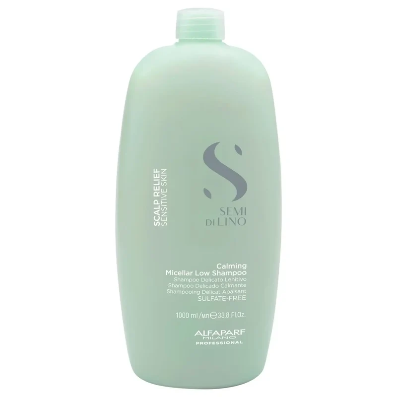 Alfaparf Semi di Lino Calming Micellar Low Shampoo 1000ml - Shampoo Delicato Lenitivo per Cute e Capelli Sensibili