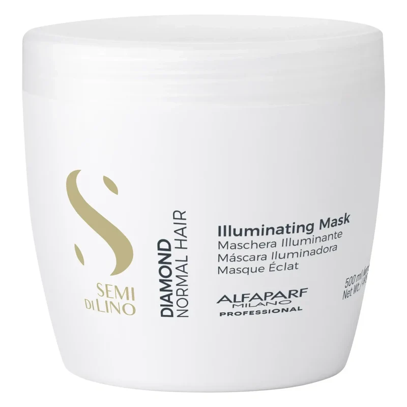 Alfaparf Semi di Lino Illuminating Mask 500ml - Maschera per tutti i Tipi di Capelli