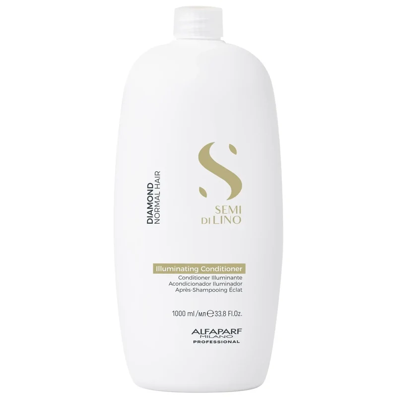 Alfaparf Semi di Lino Illuminating Conditioner 1000ml - Balsamo Senza Solfati per Tutti i Tipi di Capelli