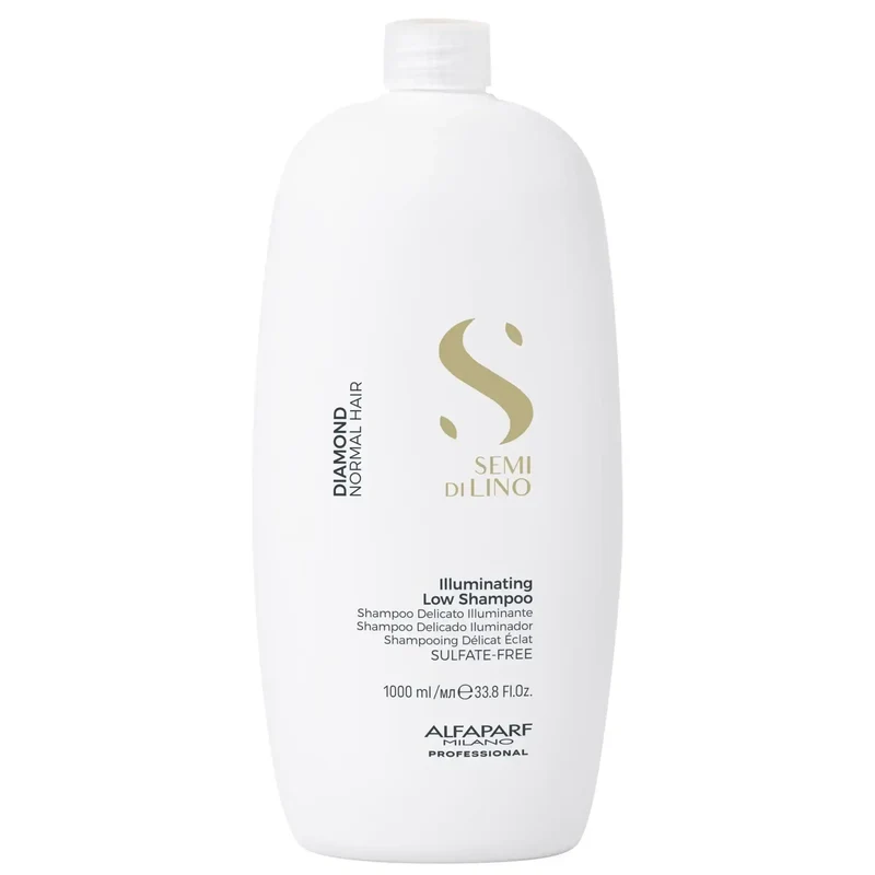 Alfaparf Semi di Lino Illuminating Low Shampoo Senza Solfati 1000ml per Tutti i Tipi di Capelli