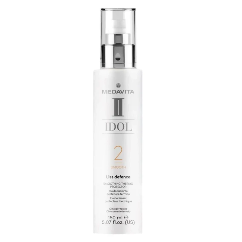 Medavita Idol Smooth Liss Defence 150ml - Fluido termoprotettore lisciante per capelli crespi