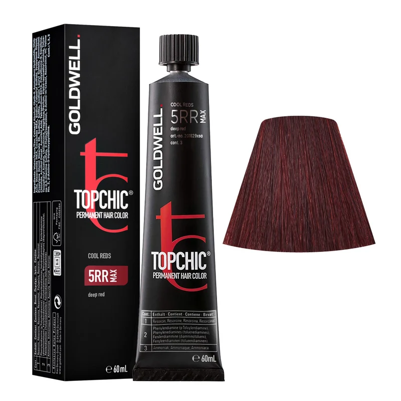 Goldwell Topchic Tube 5RR Max Deep Red 60ml - colore permanente in tubo