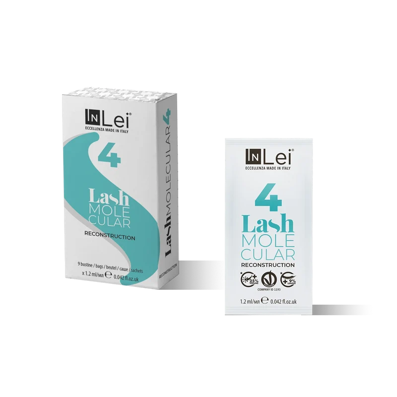 INLEI LASH MOLECULAR 4 MONODOSE ricostruzione molecolare per ciglia e sopracciglia 9 x 1,2ml