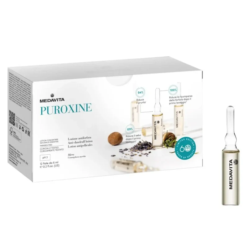 Medavita Puroxine Lozione antiforfora 12x6ml - Fiale antiforfora