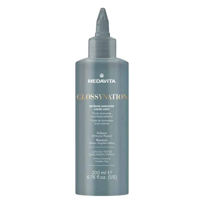 Medavita GlossyNation Extreme Makeover Liquid Light 200ml - Fluido laminante effetto luminoso