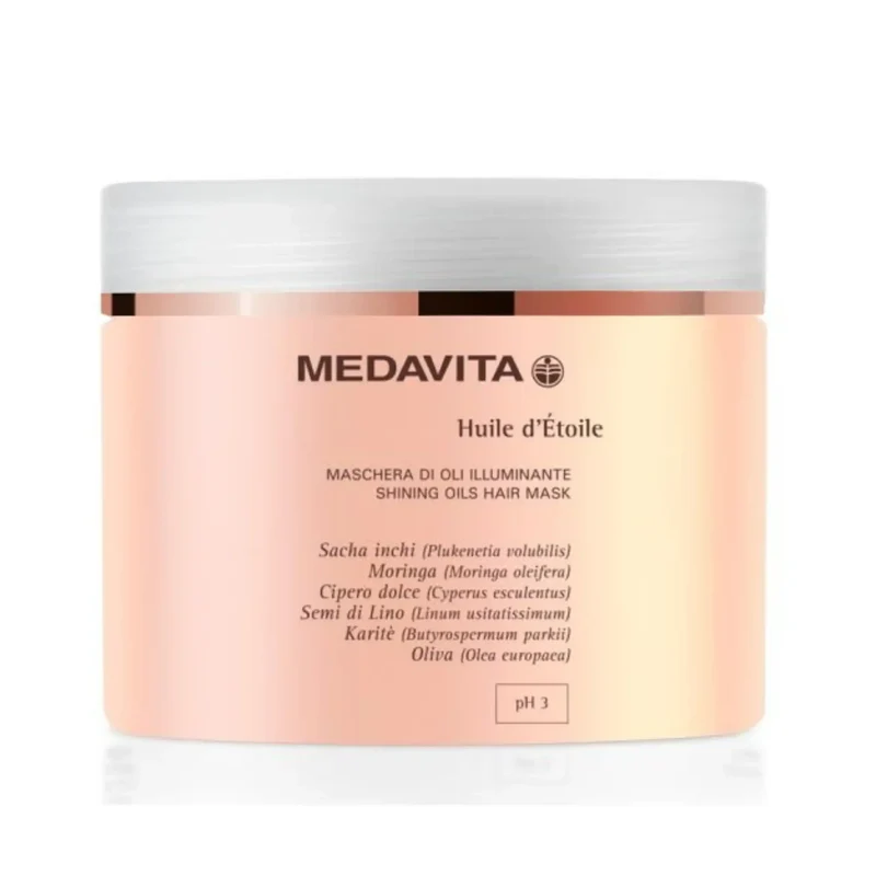 Medavita Huile D'etoile Maschera di Oli Illuminante 500ml - Maschera illuminante per tutti i tipi di capelli