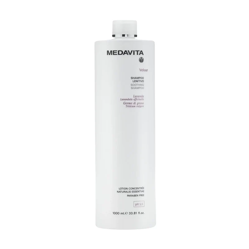 Medavita Velour Shampoo Lenitivo 1000ml - per Cute e Capelli Sensibili