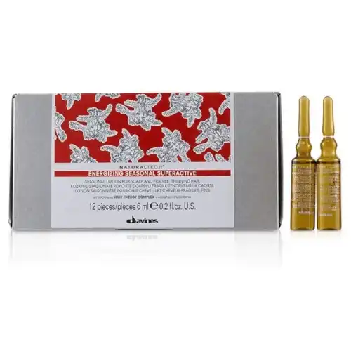 Davines Naturaltech Energizing Seasonal Superactive Fiale 12x6ML - Lozione stagionale per capelli fragili soggetti alla caduta