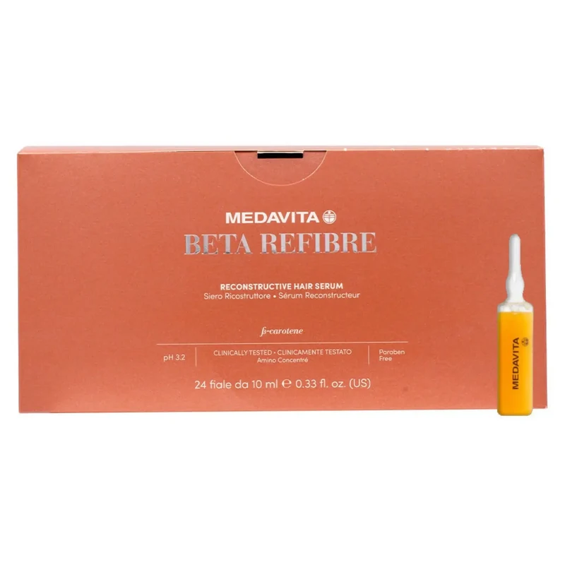 Medavita B-refibre Siero Ricostruttore 24fl x 10ml - Capelli Danneggiati sfruttati e impoveriti