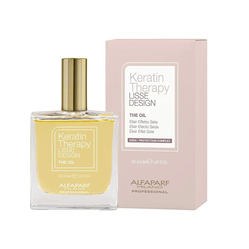 Hiusöljy Alfaparf Milano Lisse Design Keratin Therapy 50 ml Silkkinen lopputulos