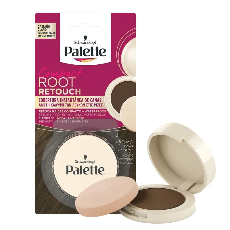 Juurten häivyttäjä Schwarzkopf Root Retouch Vaaleanruskea 3 g Kompakti