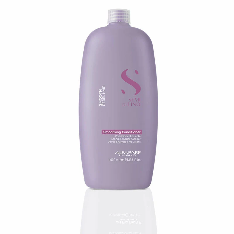 Hiuksia selvittävä hoitoaine Alfaparf Milano Semi Di Lino Smooth 1 L Kosteuttaja