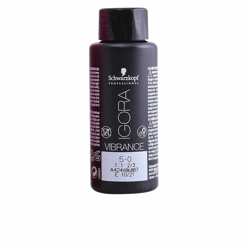 Väriaine ei sisällä ammoniakkia Schwarzkopf Igora Vibrance Nº 5-0 60 ml