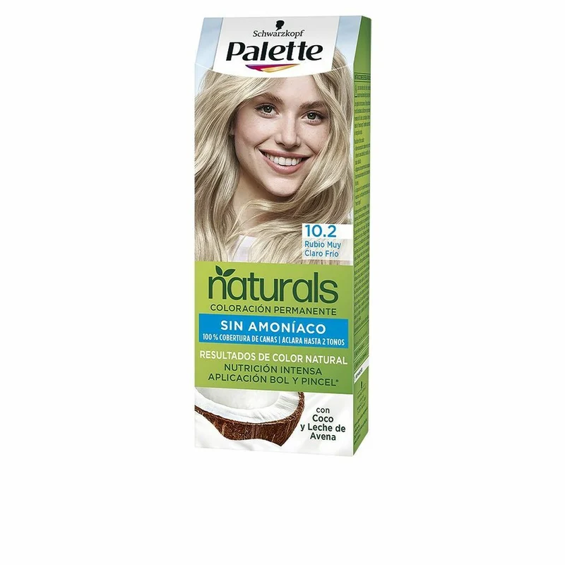 Pysyvä väriaine Schwarzkopf Palette Natural Nº 10.2 Nº 10.2-Rubio Muy Claro Frio (1 osaa)