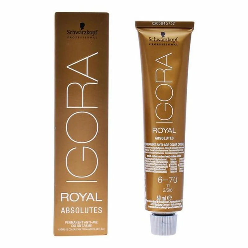 Anti-ageing värjäysgeeli Schwarzkopf Igora Royal Absolutes Nº 6-70 60 ml