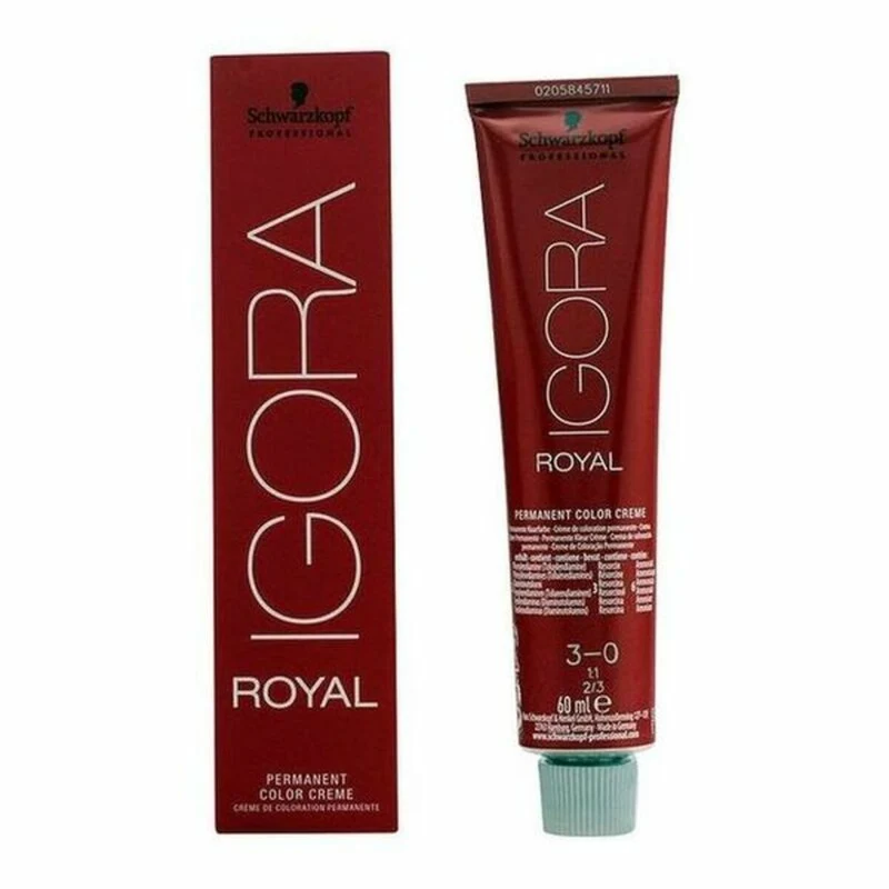 Pysyvä väriaine Schwarzkopf Igora Royal Nº 3-0 60 ml