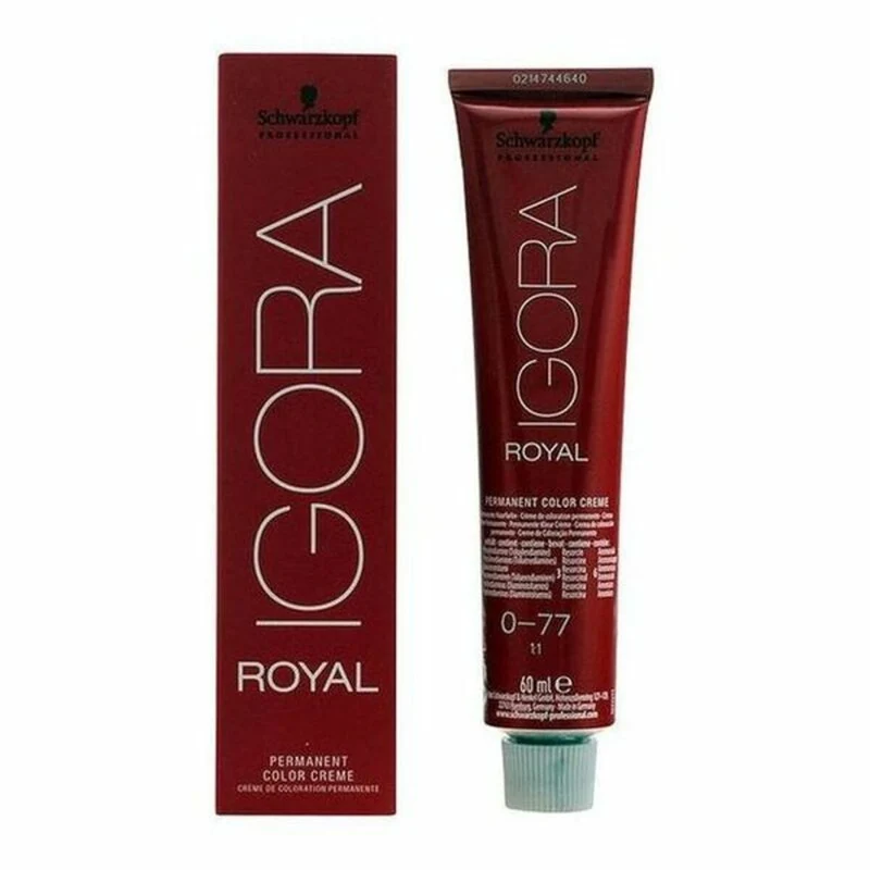 Pysyvä väriaine Schwarzkopf Igora Royal Nº 0-77 02/13 60 ml