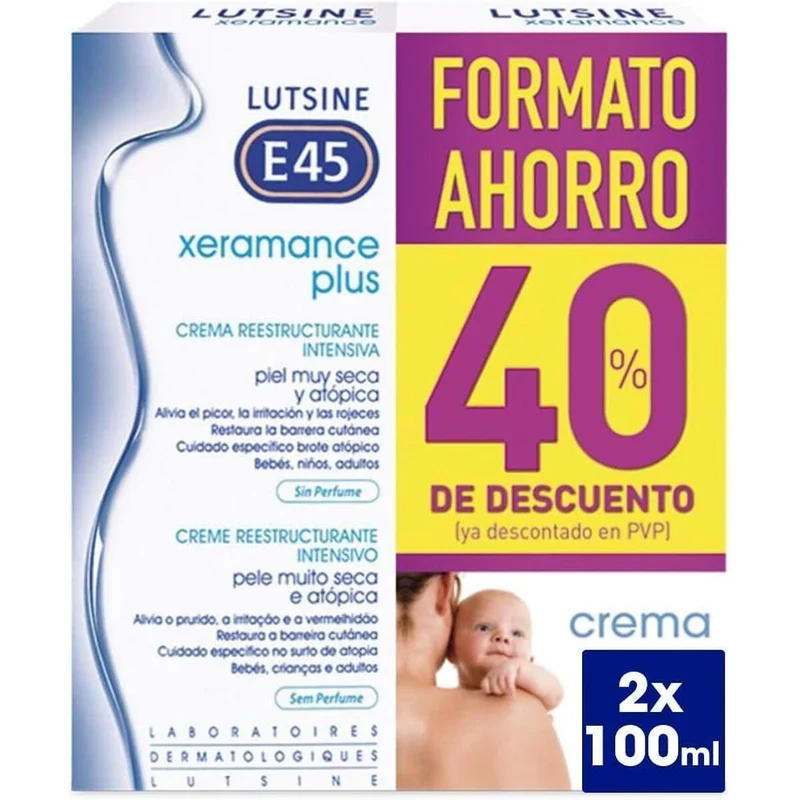 Vartalovoide Lutsine E45 XERAMANCE PLUS 100 ml 2 osaa