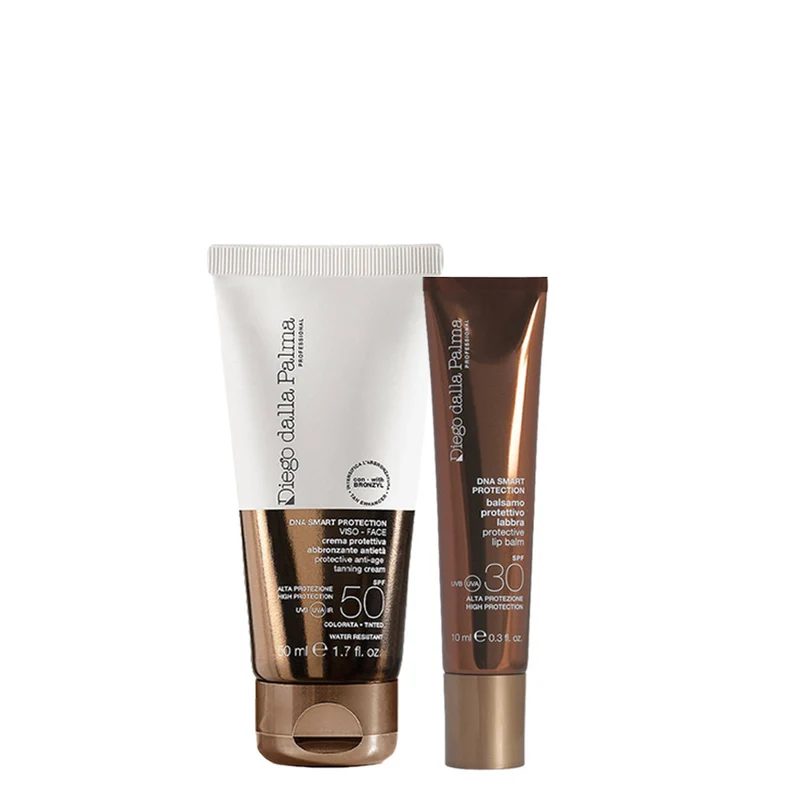 Diego dalla Palma Crema Protettiva Abbronzante Antietà Viso 50ml Balsamo Labbra SPF30 10ml