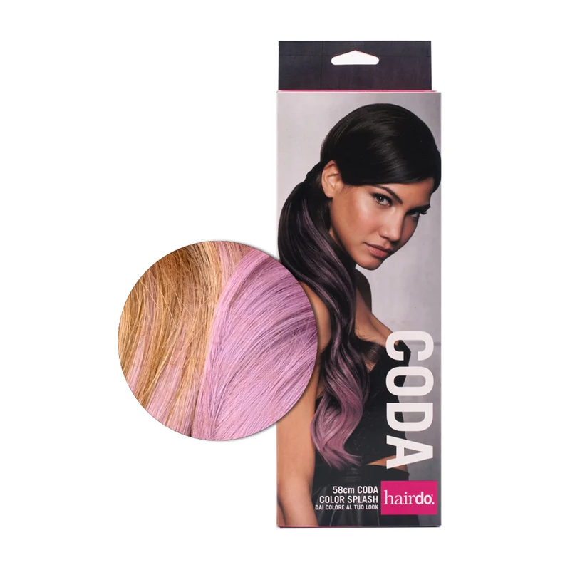 Hairdo Coda Color Splash Gold Wheat / Lavander 58 cm - coda lavanda su biondo chiaro
