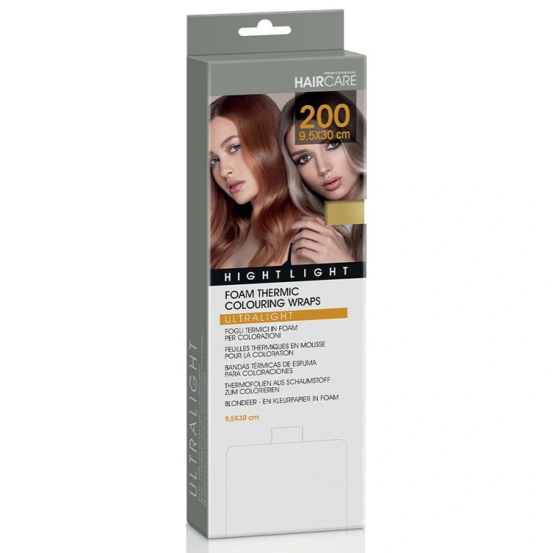 HairCare Foam Thermic Colouring Wraps 3Ocm X 9,5Cm 200Pz