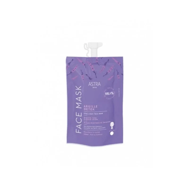 FACE MASK Maschera in crema Argille Detox 30ml - Fino a 3 utilizzi - ASTRA MAKE-UP