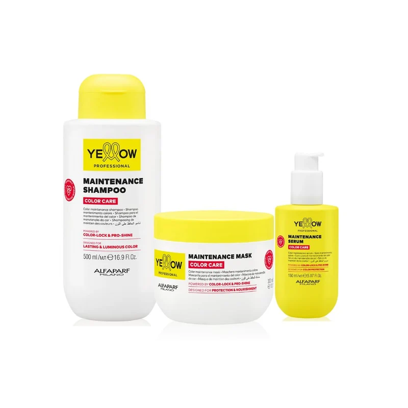 ALFAPARF YELLOW KIT COLOR CARE SHAMPOO 500ml + MASK 300ml + SERUM 150ml