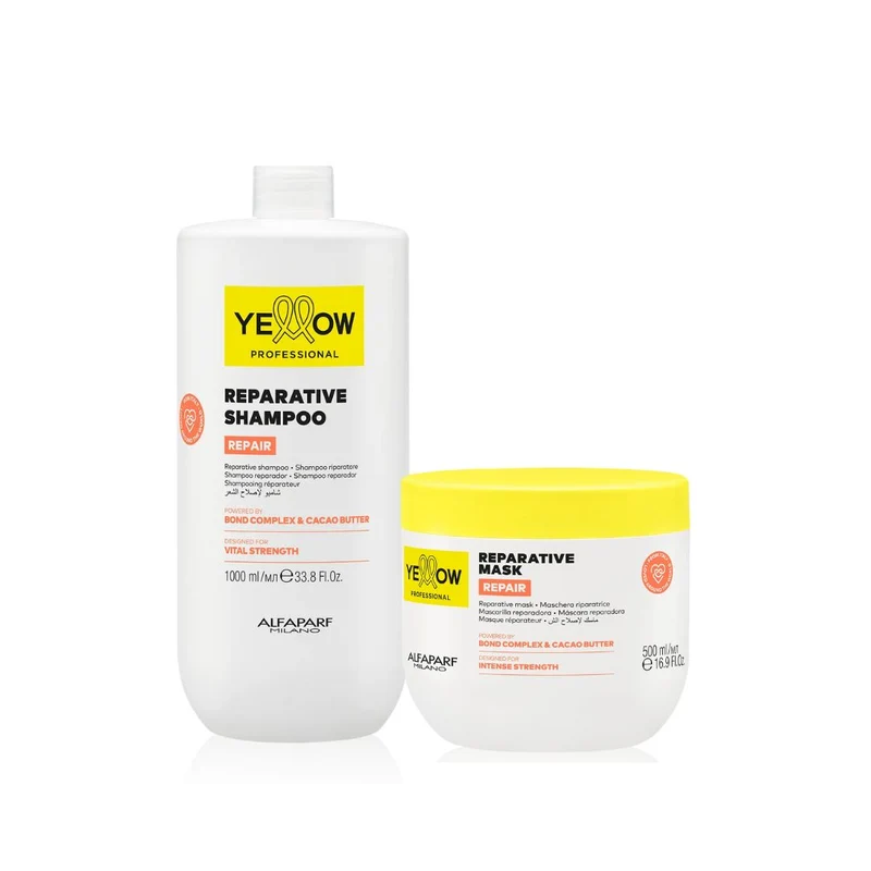 ALFAPARF YELLOW KIT REPAIR SHAMPOO 1000ml + MASK 500ml