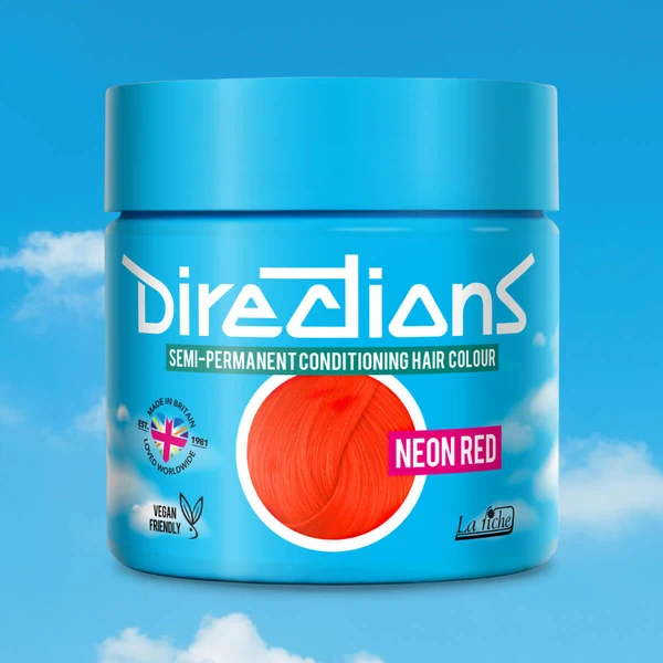 Directions Neon Red 100ml - Tinta semipermanente per capelli