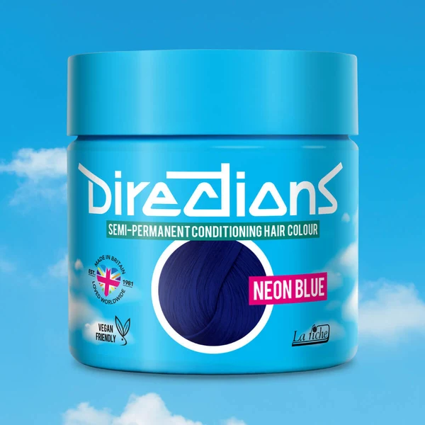 Directions Neon Blue 100ml - Tinta semipermanente per capelli