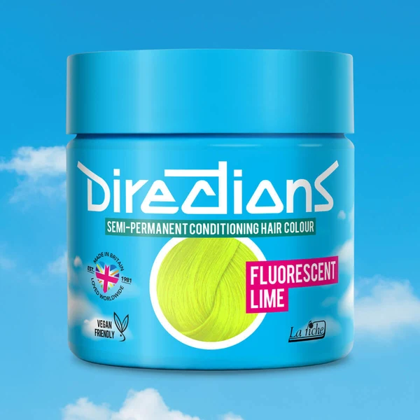Directions Fluorescent Lime 100ml - Tinta semipermanente per capelli
