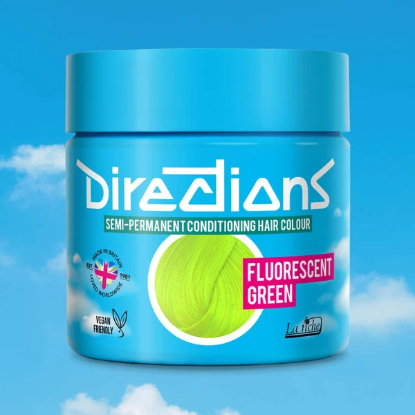 Directions Fluorescent Green 100ml - Tinta semipermanente per capelli