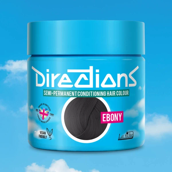 Directions Ebony 100ml - Tinta semipermanente per capelli