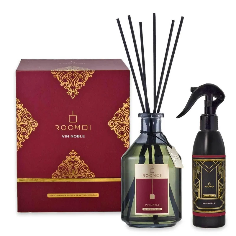 Roomoi Vin Noble - Confezione Profumatore Ambiente e Spray Home