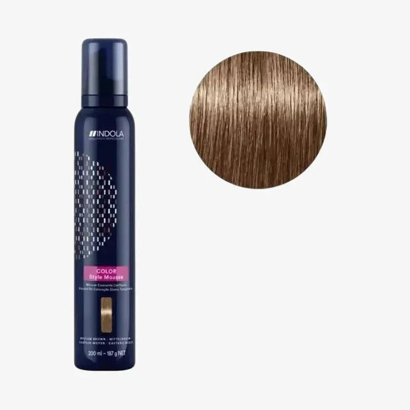 Indola Color Style Mousse Castano Medio 200ml mousse colorante