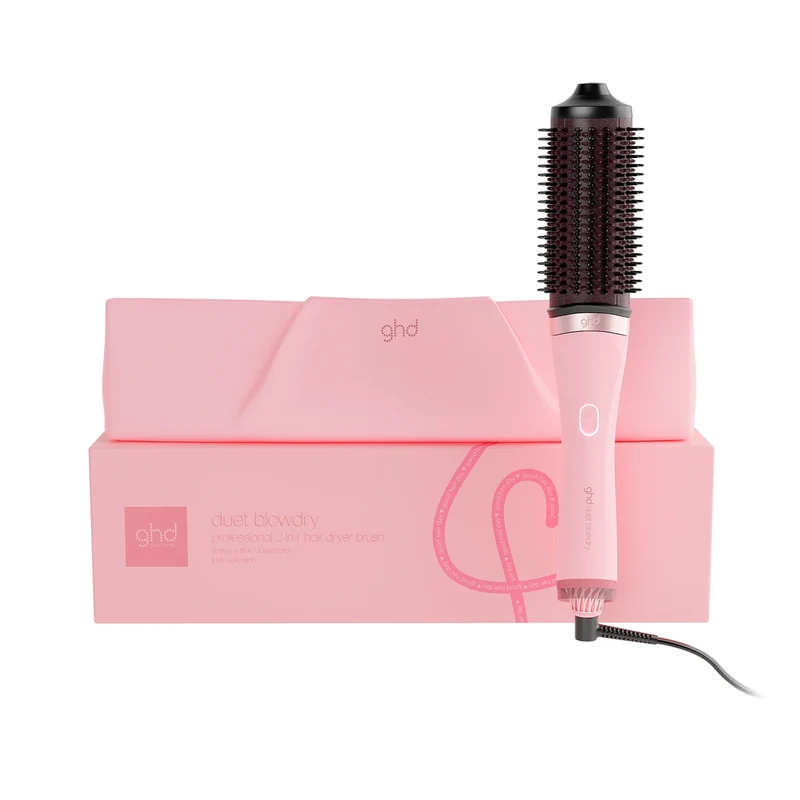 Nuova ghd duet blowdry spazzola asciugacapelli dusted pink