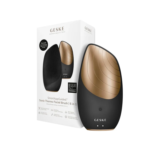 Geske Sonic Thermo Facial Brush 6 in 1 - Spazzola pulizia viso sonica riscaldante
