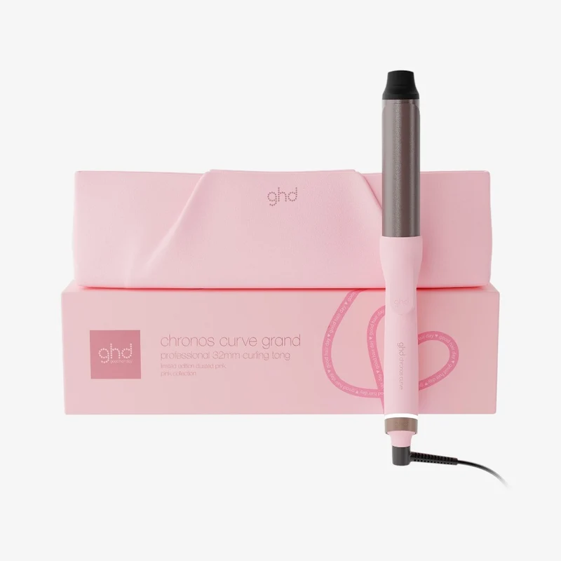 Ghd Chronos Curve Grand Tong Pink Collection 32mm Dusted Pink