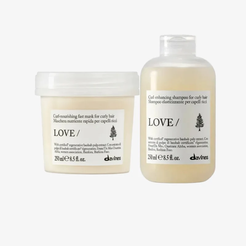 Davines Love Curl Ricci Naturali Kit – Shampoo e Maschera Elasticizzante