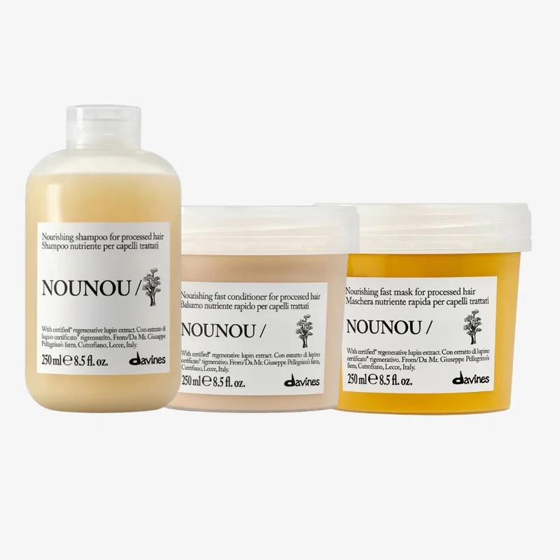 Davines Nounou Nutrizione Intensa Kit – Shampoo, Conditioner e Maschera