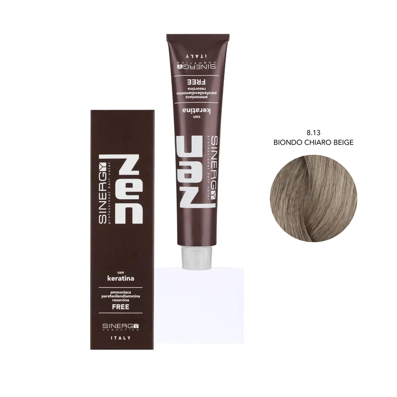 Zen Color Keratin 8.13 Biondo chiaro Beige Free Ammoniaca 100ml